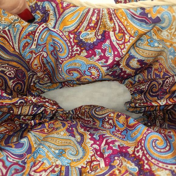 Straw Studio Tote Bag Resort Beach Rattan Handles Lined Boho Market Tote NWT - Picture 5 of 12